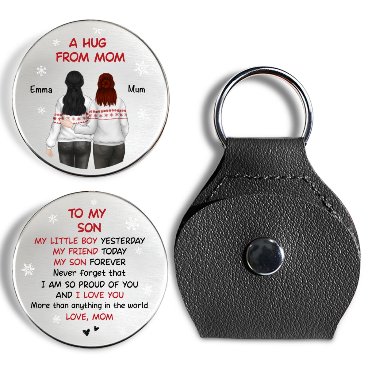 A Hug From Mom Christmas - Personalized Custom Pocket Hug