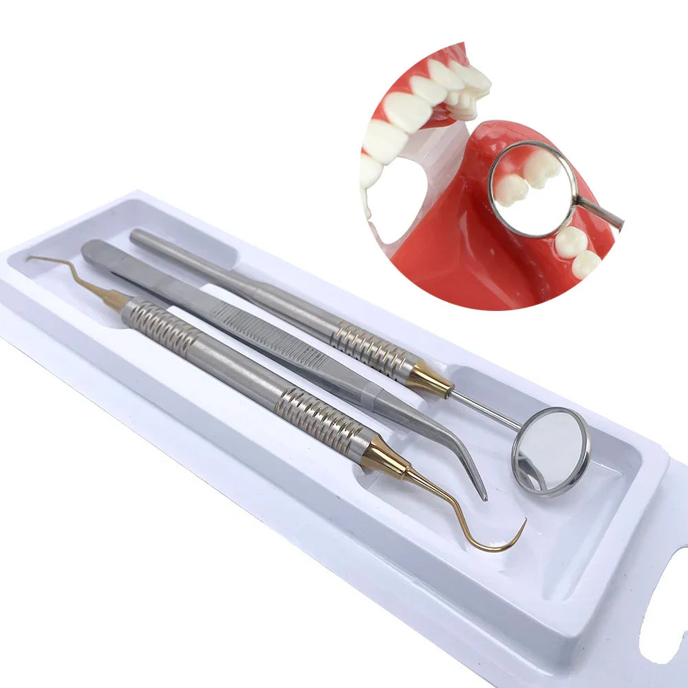 Teeth Cleaning Kit with Steel Dental Tools