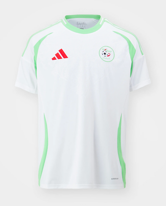 Front view of the Algeria 2024/2025 Home Jersey by Adidas – Classic green and white design