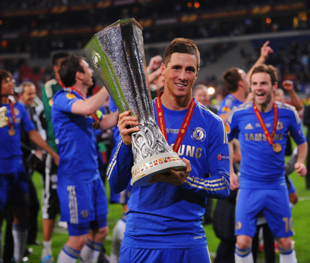 Chelsea 2012/2013 Home Long Sleeve Jersey with the trophy 