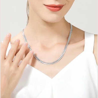 Sterling Silver Chain Necklace for Women Elegant Gift