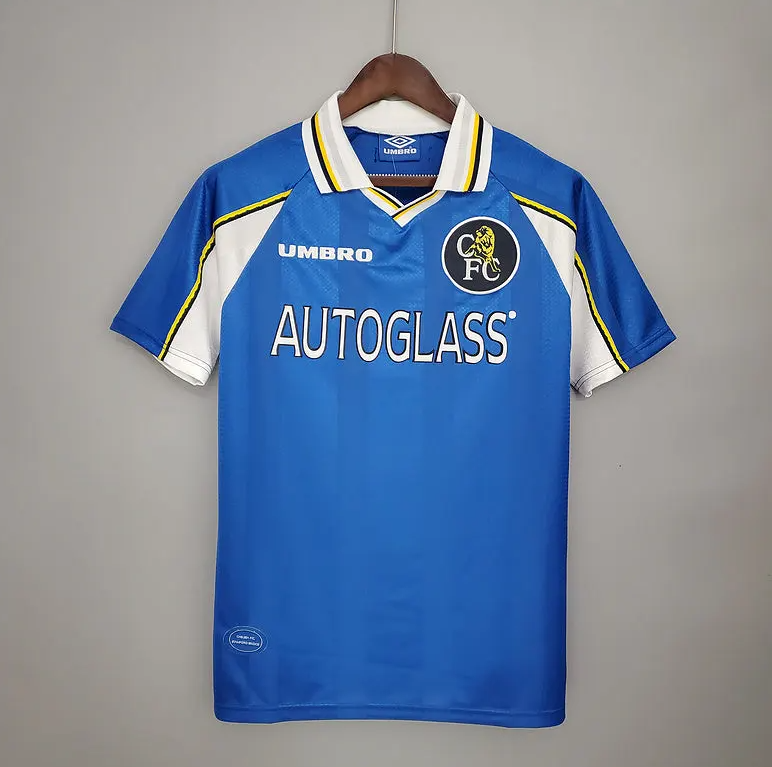 Chelsea 1998-1999 Home Jersey with Zola #25 - Classic Blue Design
