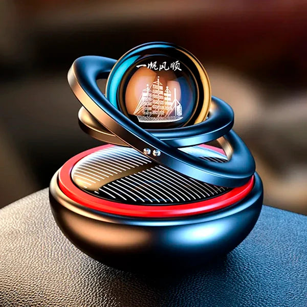 Car Air Freshener with Solar Rotating Design