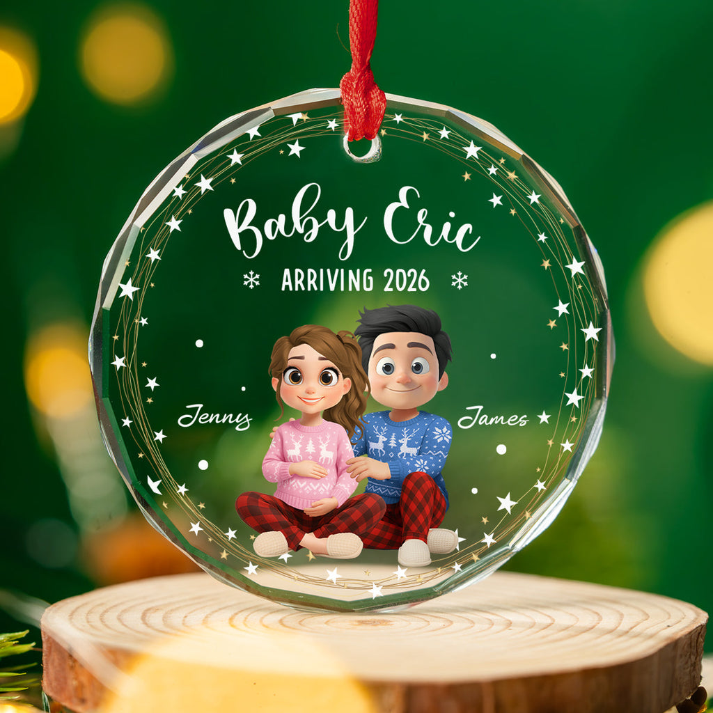 Arrive To This World - Personalized Custom Glass Ornament