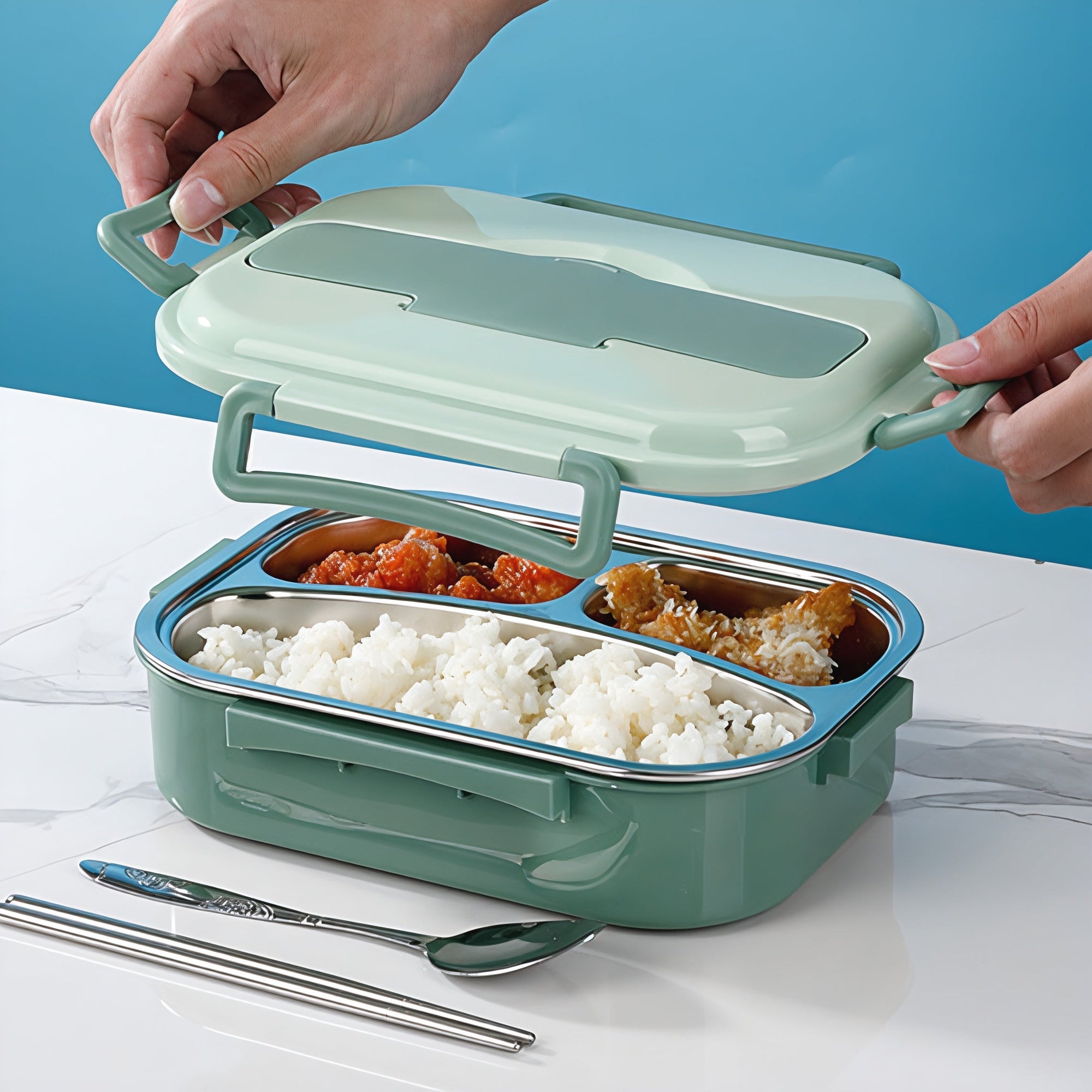 Stainless Steel Bento Lunch Box Container