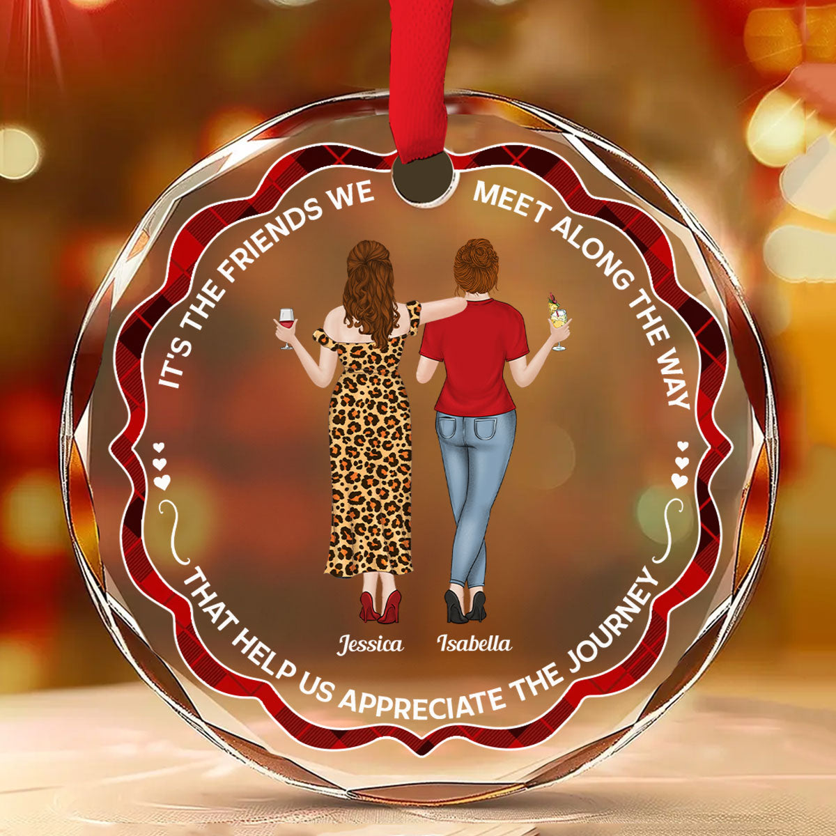 Appreciate The Journey - Personalized Custom Glass Ornament