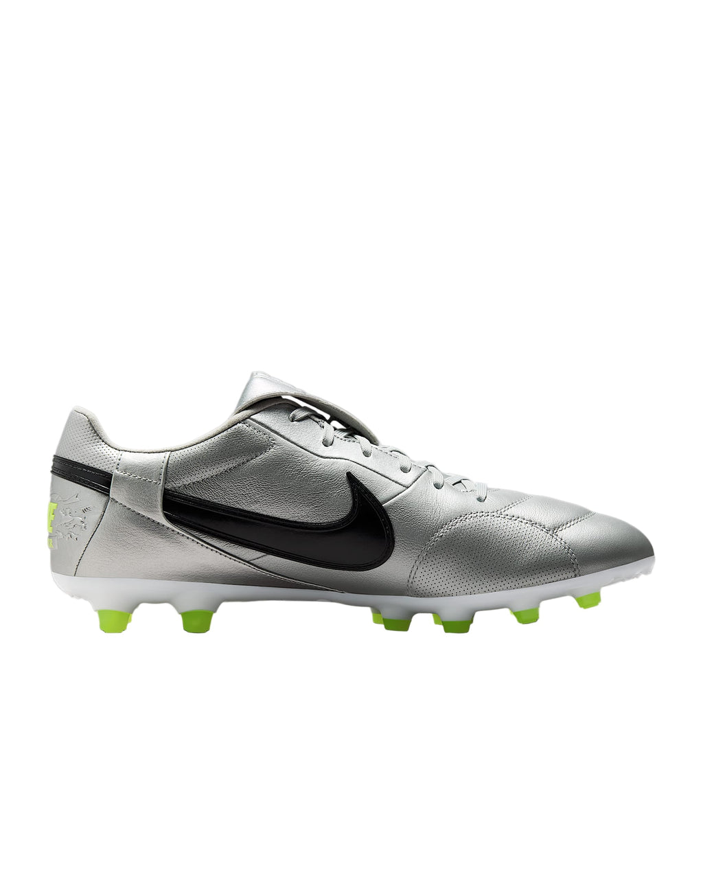Nike Premier III Firm Ground Soccer Cleats (Metallic Silver/Black Volt)