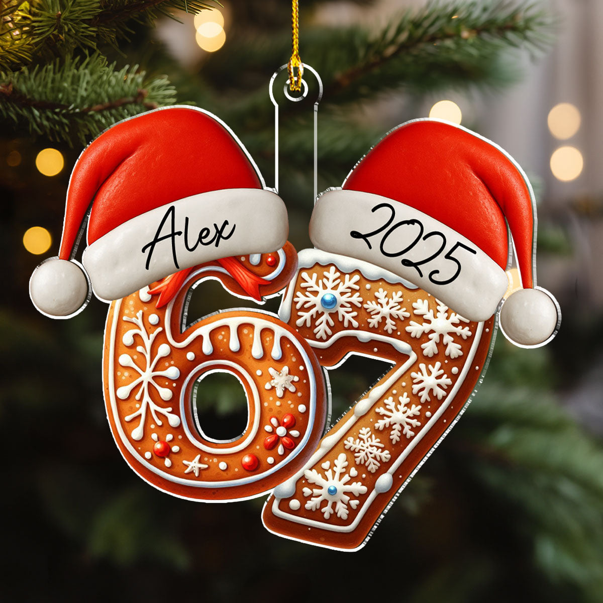 Alpha Six Seven Slang - Personalized Custom Acrylic Ornament