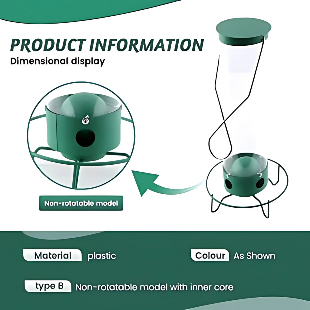 Bird Feeder Metal Hanging Squirrel Proof Design