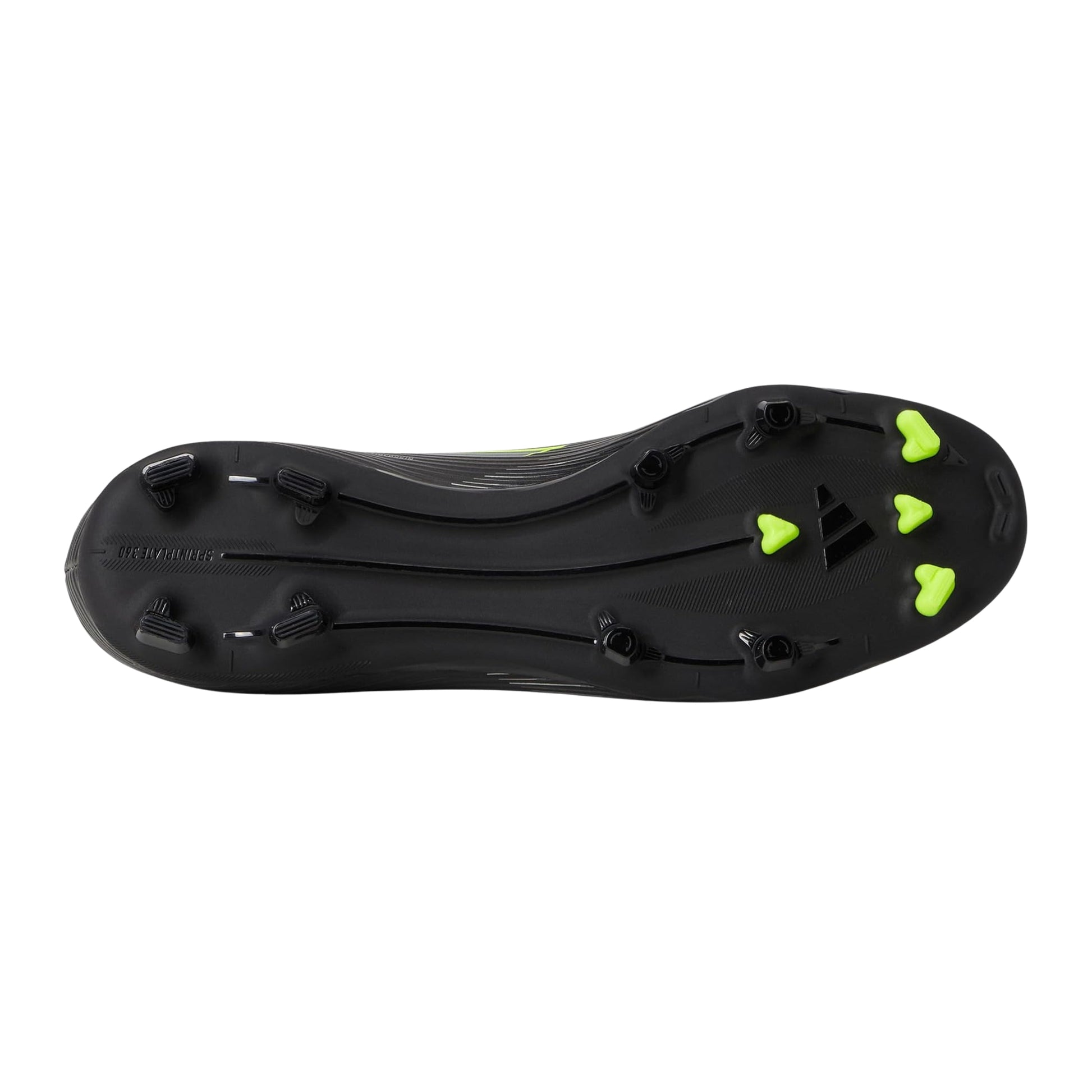 adidas F50 League Laceless Firm Ground/Multi Ground Soccer Cleats (Black/Iron Metallic/Lucid Lemon)