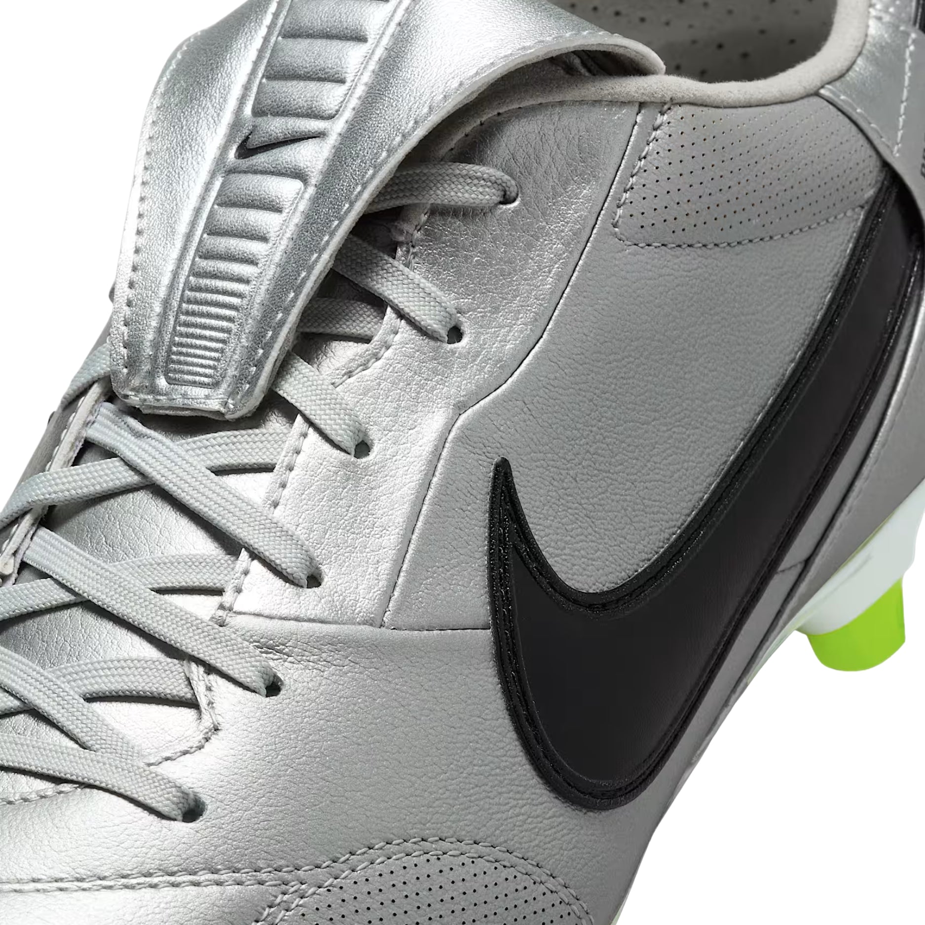 Nike Premier III Firm Ground Soccer Cleats (Metallic Silver/Black Volt)