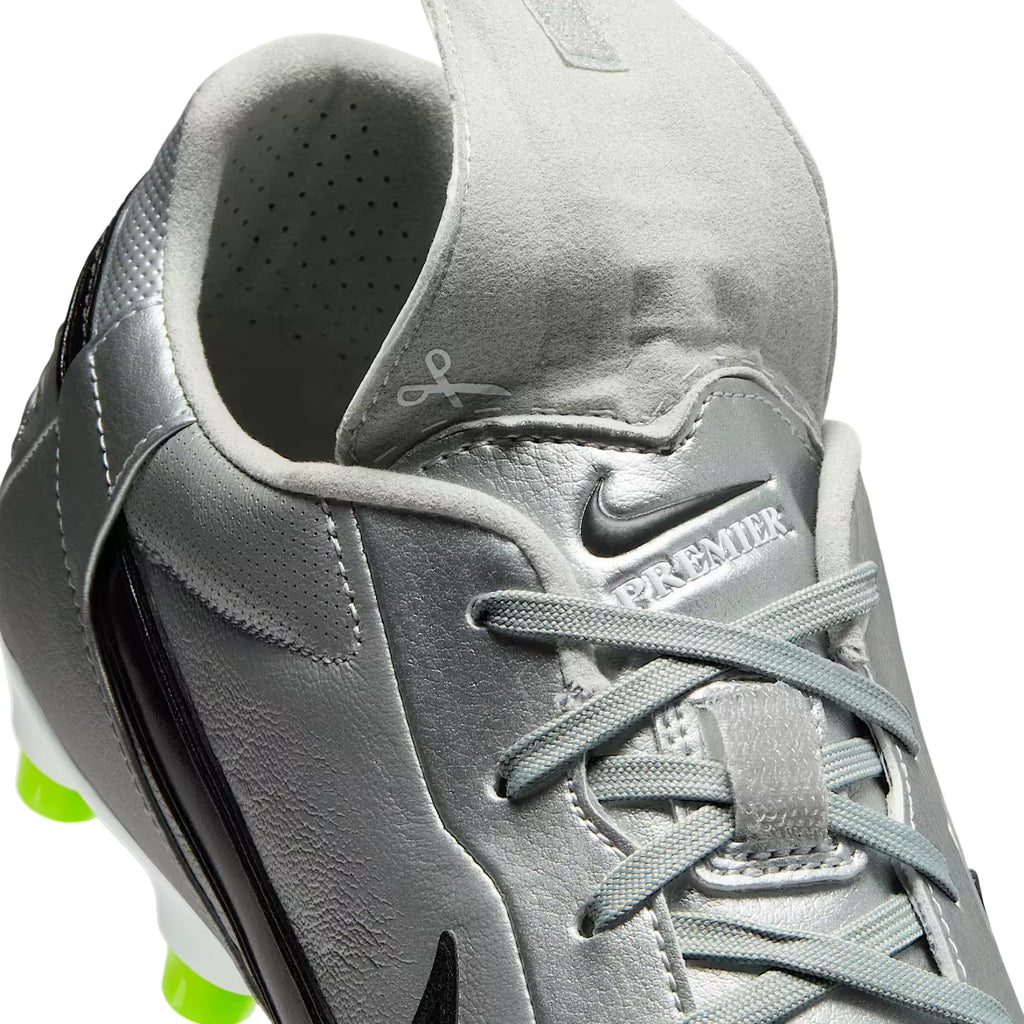 Nike Premier III Firm Ground Soccer Cleats (Metallic Silver/Black Volt)