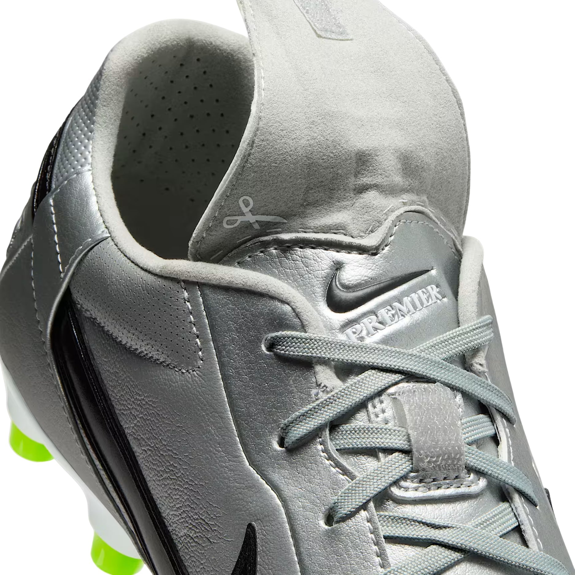 Nike Premier III Firm Ground Soccer Cleats (Metallic Silver/Black Volt)