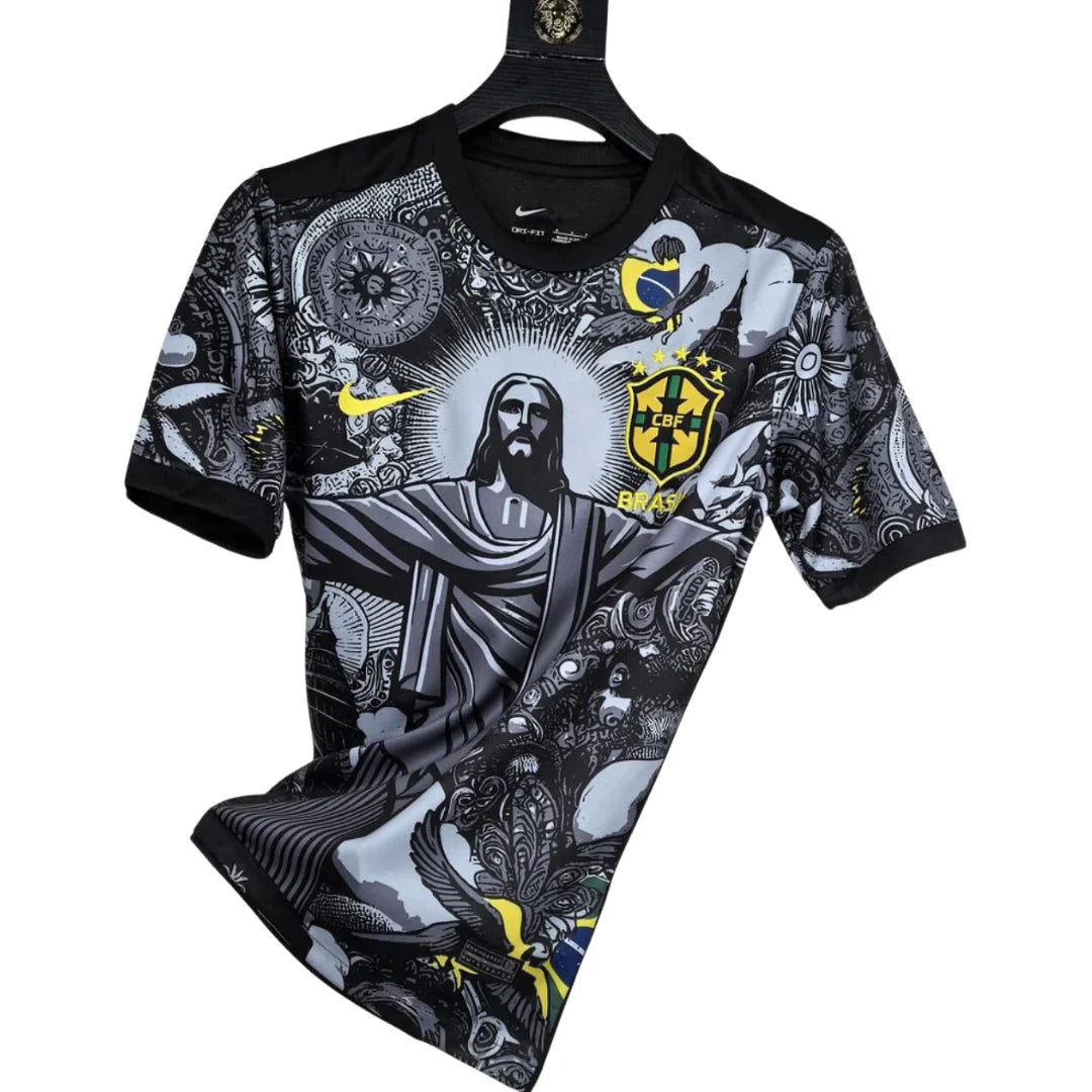 Brazil 24-25 Jersey - Official Brazil crest with Christ the Redeemer design