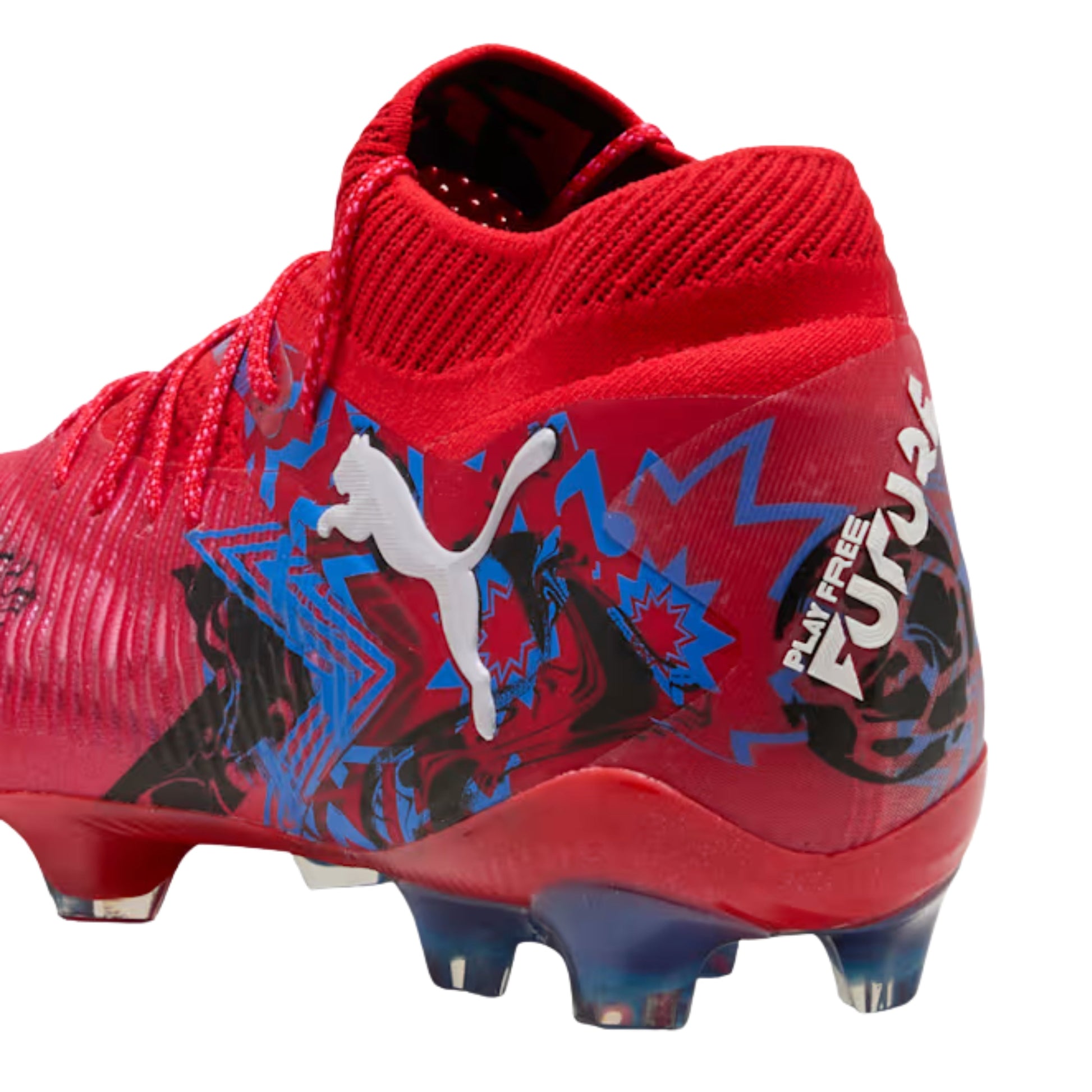 Puma Future 8 Ultimate Playmaker Firm Ground Soccer Cleats (Red/Black/Blue/Pink Pixel)