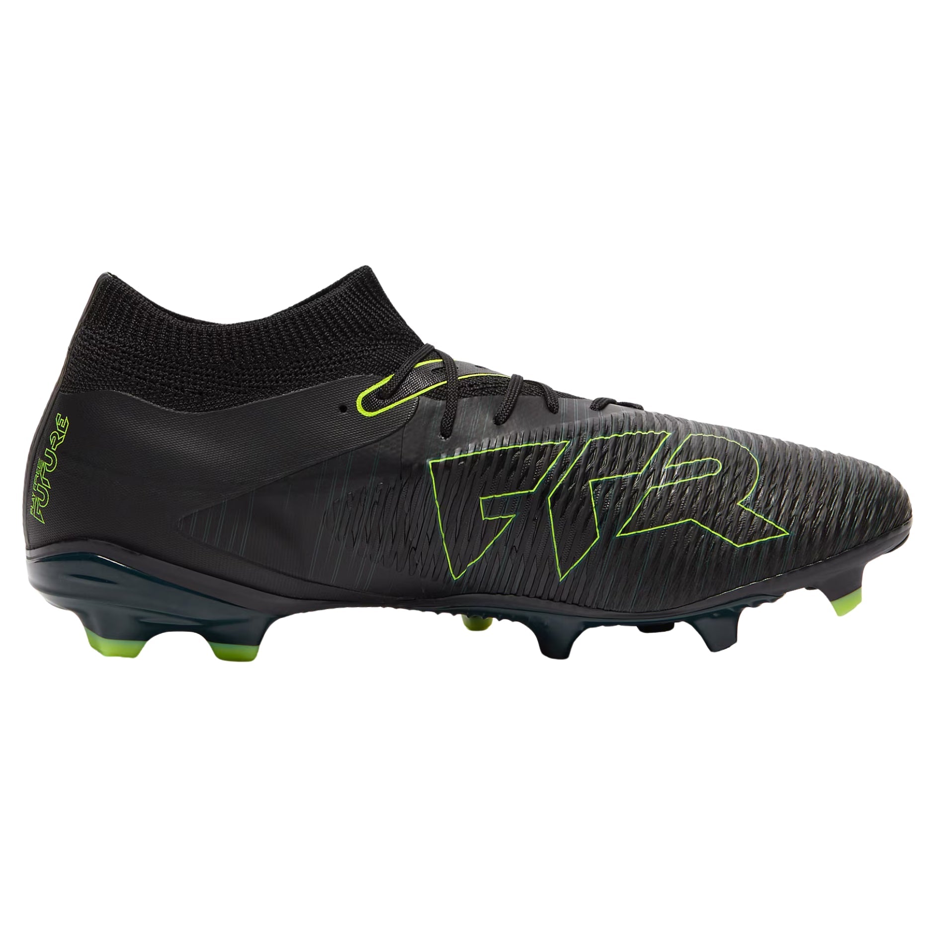 Puma Future 8 Match Firm Ground/Artificial Ground Soccer Cleats (Black/Fizzy Light/Green)