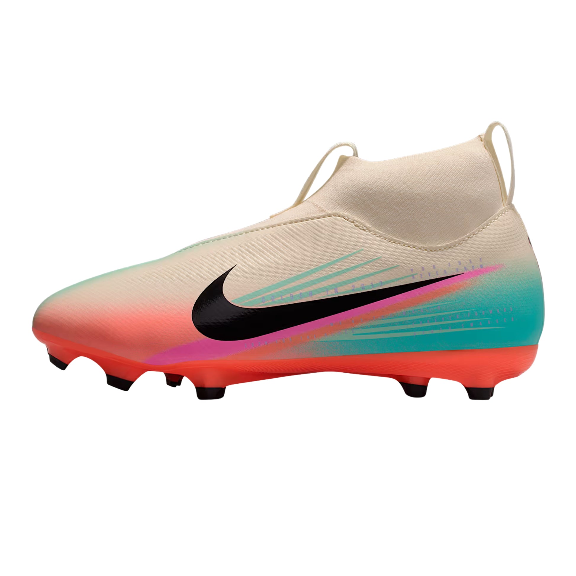 Nike Youth Zoom Mercurial Superfly 10 Academy Firm Ground/Multi Ground Soccer Cleats (Pale Ivory/Black)