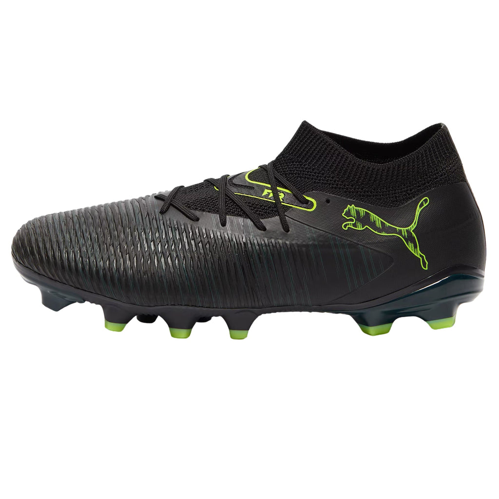 Puma Future 8 Match Firm Ground/Artificial Ground Soccer Cleats (Black/Fizzy Light/Green)