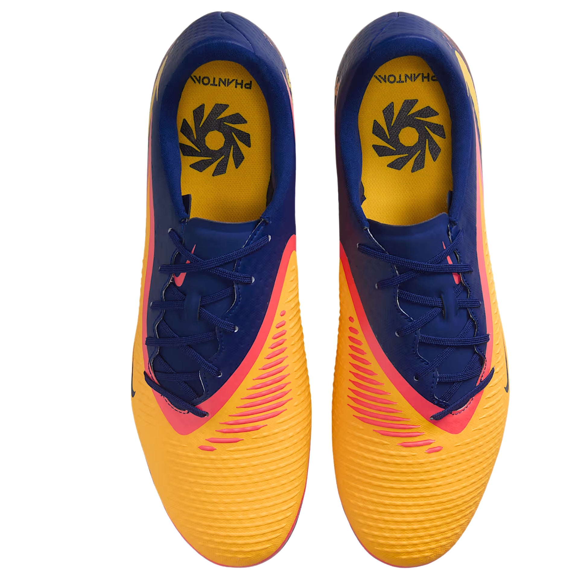 Nike Phantom 6 Low Academy Erling Haaland FG/MG Soccer Cleats (Laser Orange/Lemon Venom/Blue Void)