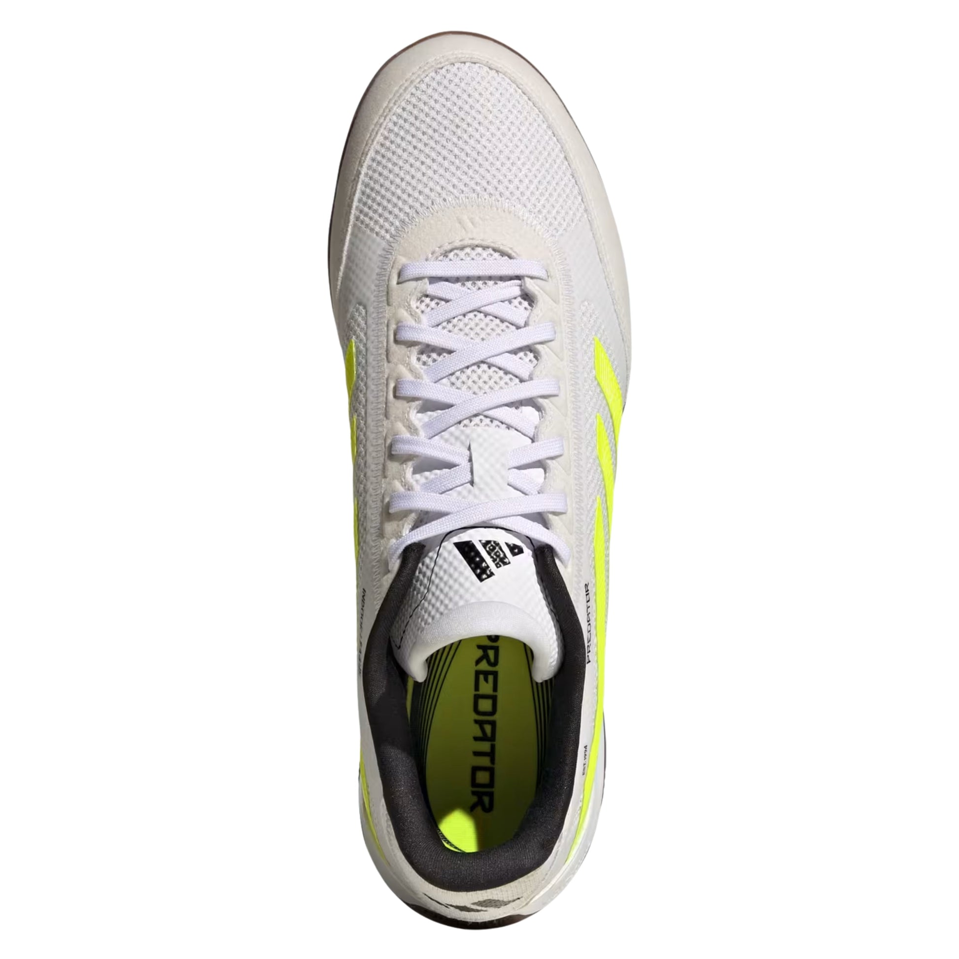adidas Predator League Indoor Soccer Shoes (White/Lucid Lemon/Black)