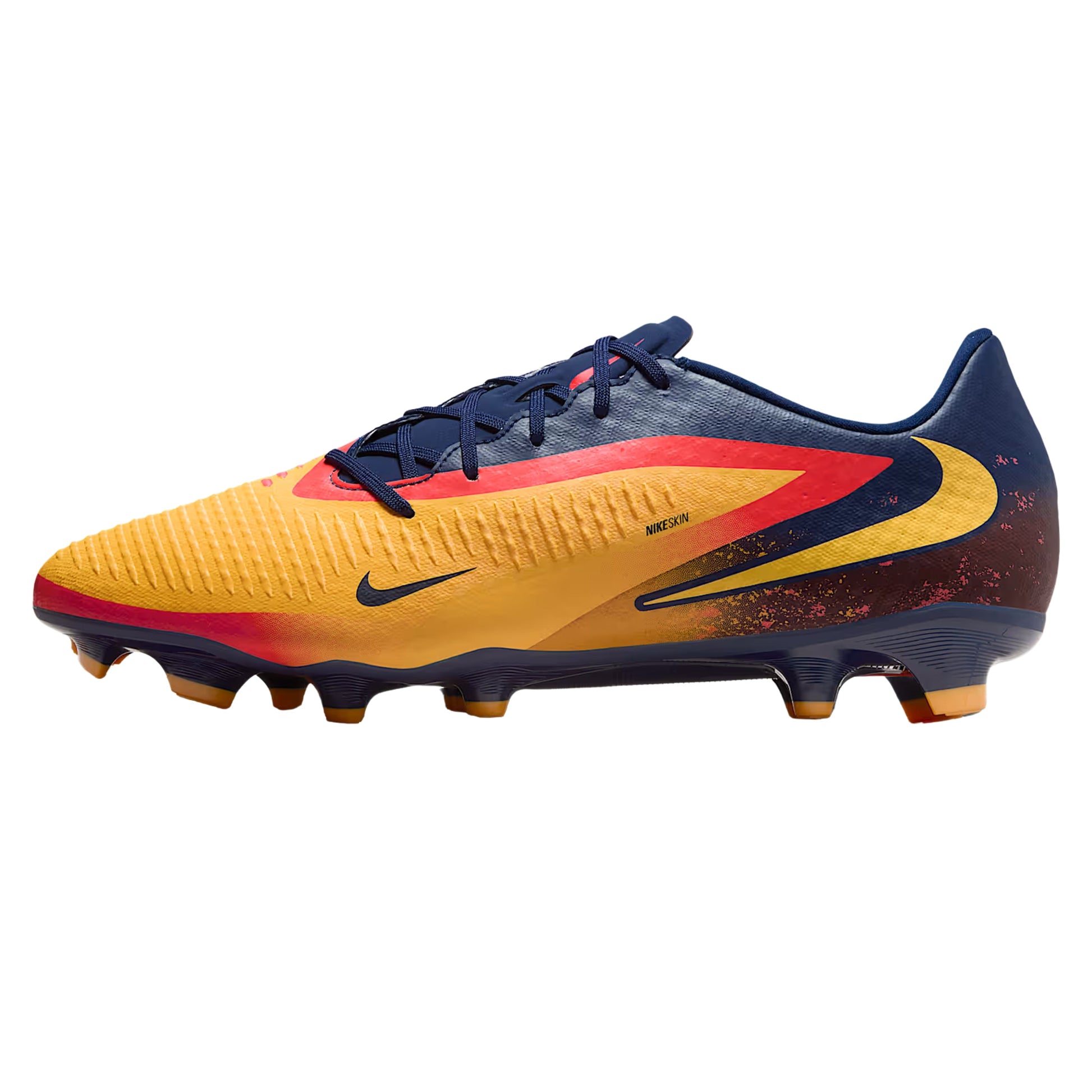 Nike Phantom 6 Low Academy Erling Haaland FG/MG Soccer Cleats (Laser Orange/Lemon Venom/Blue Void)