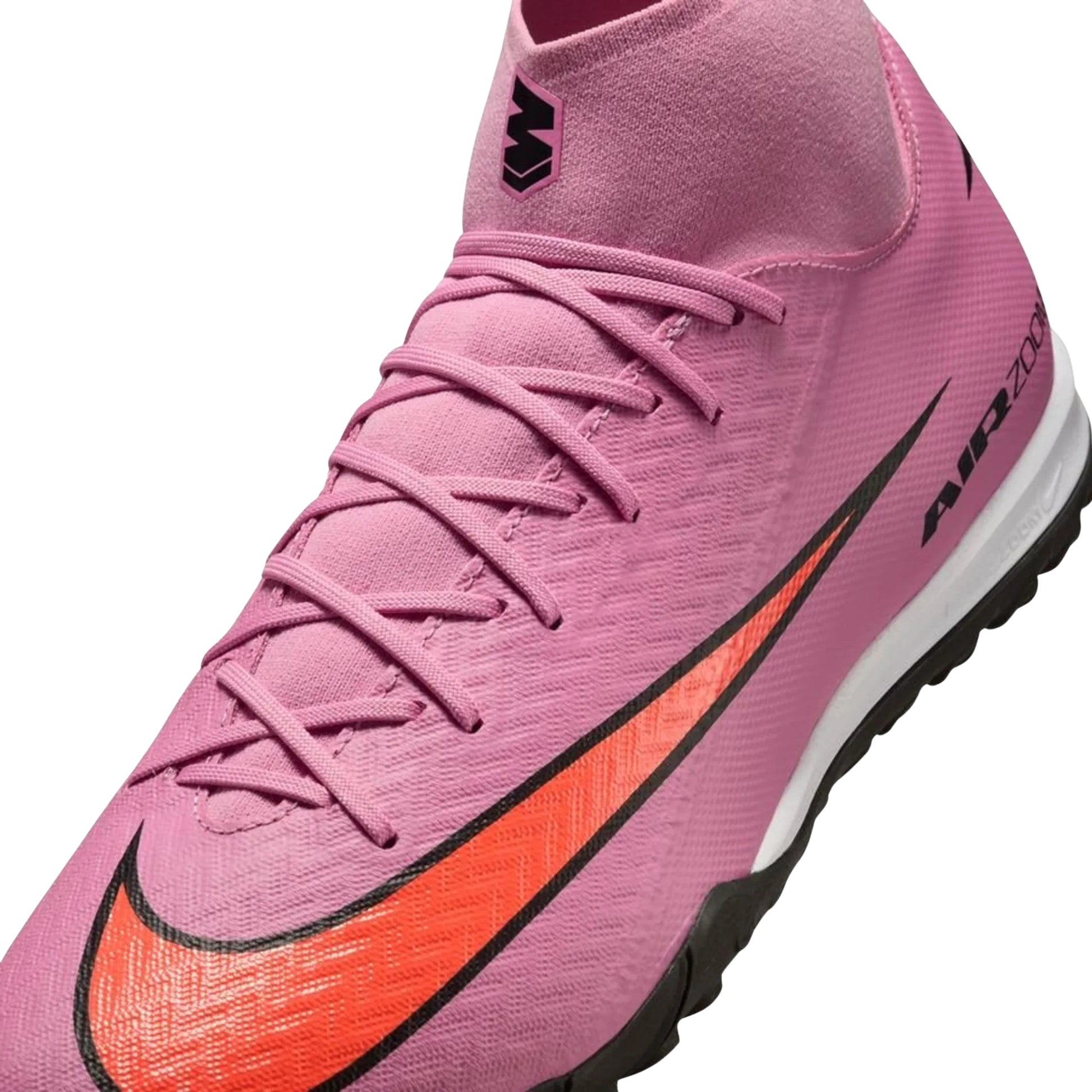 Nike Zoom Superfly 10 Academy Turf Soccer Shoes (Magic Flamingo/Black-Total Crimson)