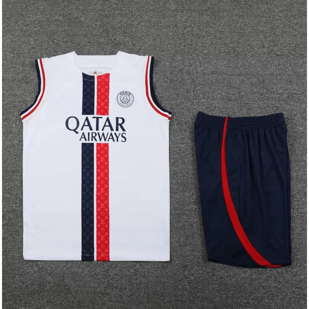Psg Paris Saint-Germain X Lv pre-match Sleeveless summer set training 2024/2025
