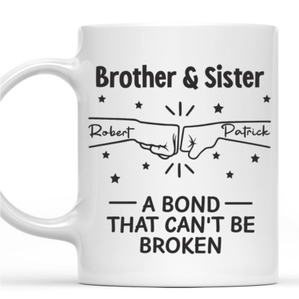 A Bond Between Brothers And Sisters - Personalized Custom Coffee Mug