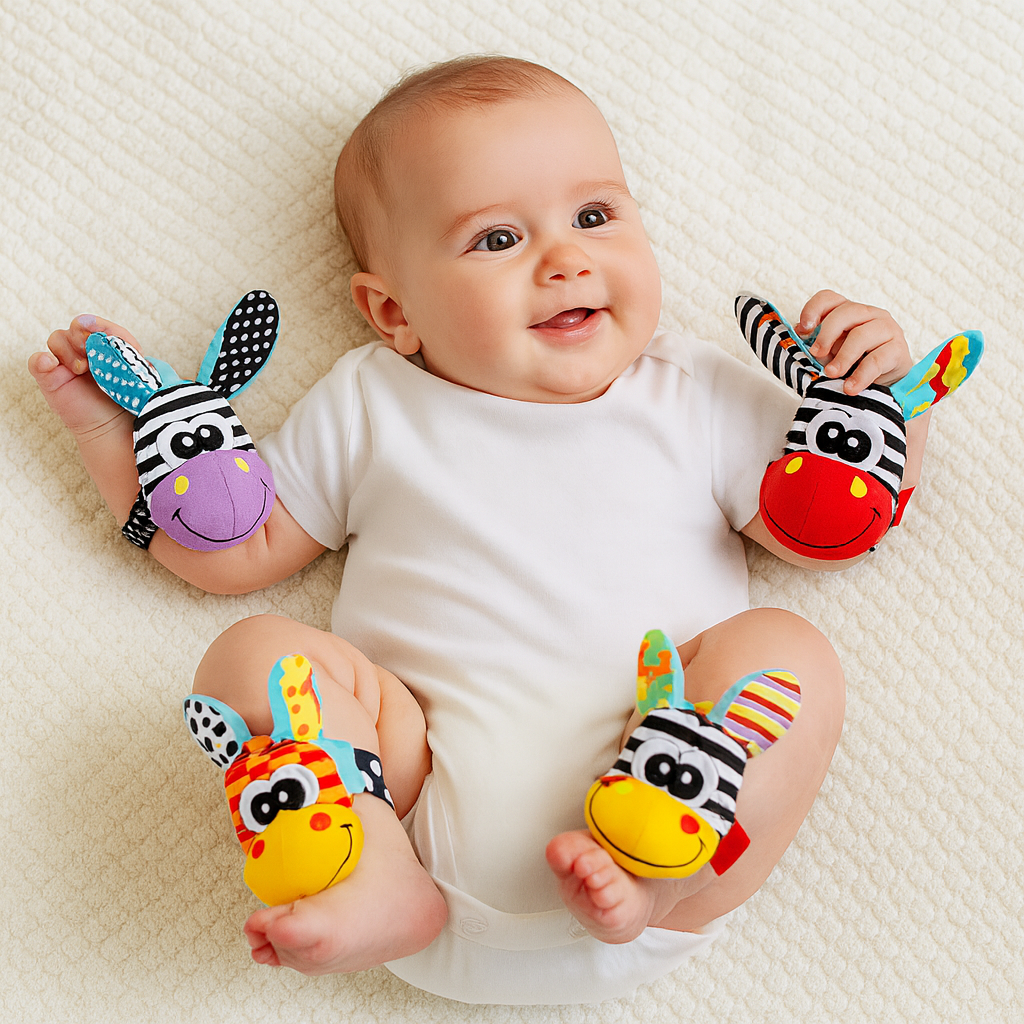 Baby Sensory Rattles Soft Fabric Toy Set