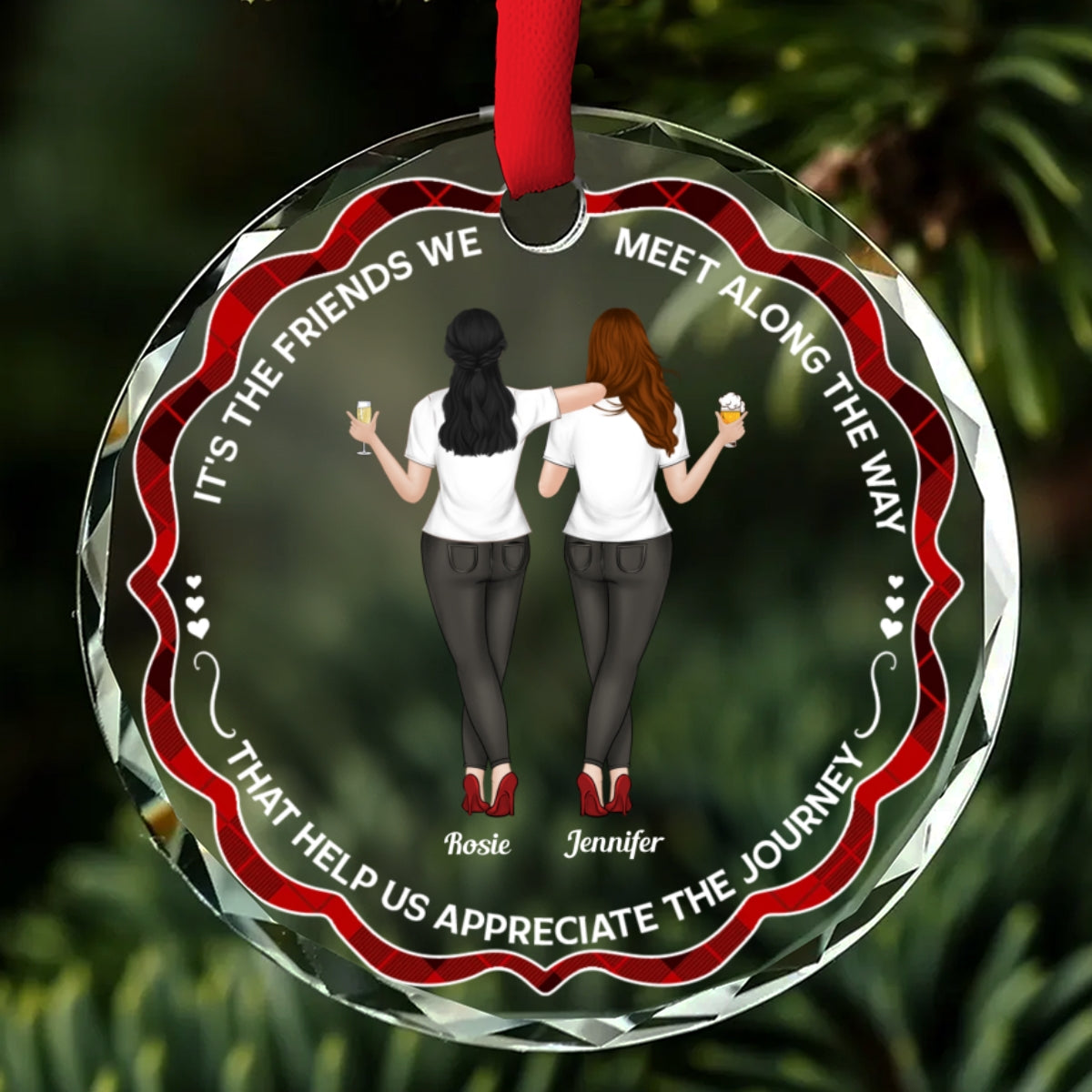 Appreciate The Journey - Personalized Custom Glass Ornament