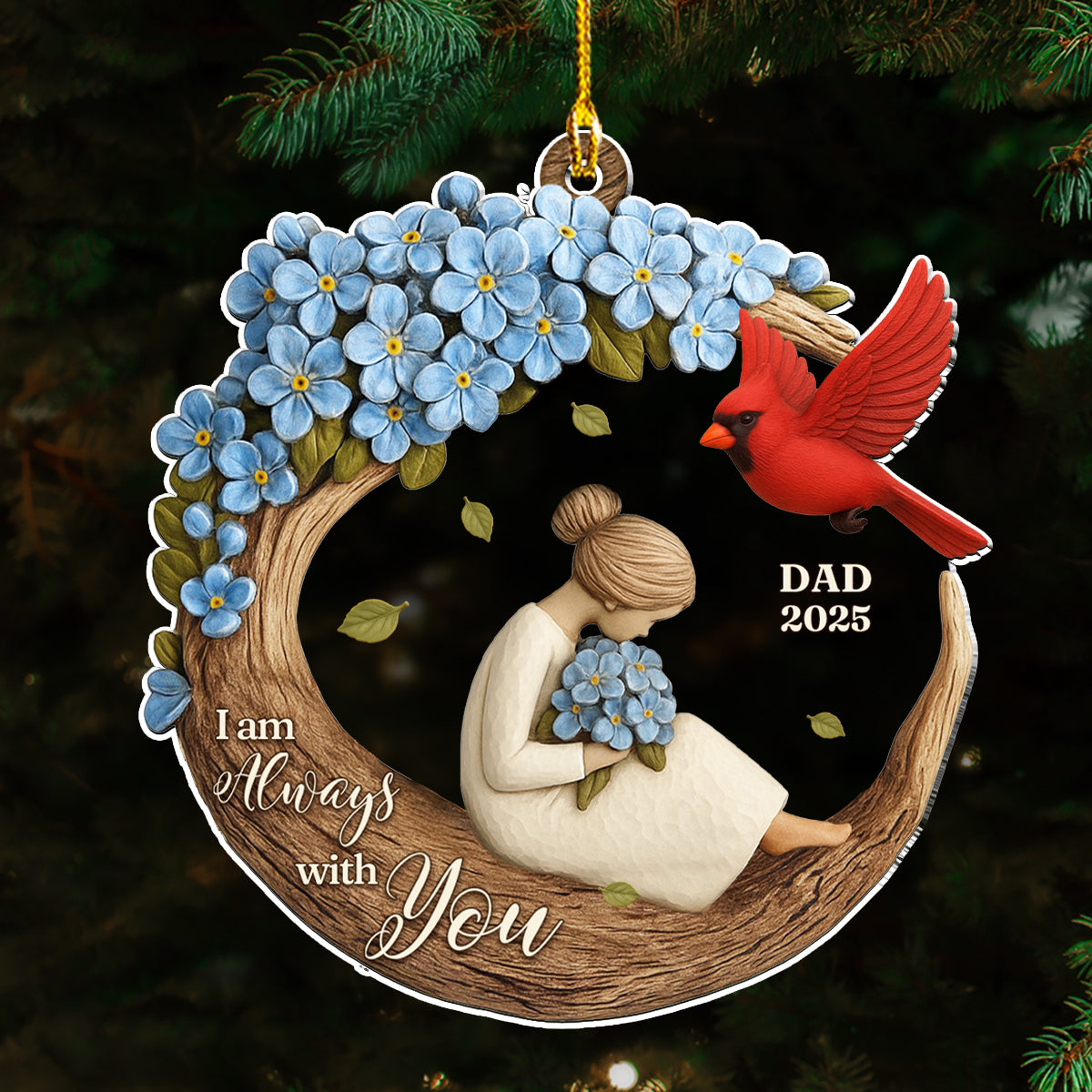 Always Beside You Version 2 - Personalized Custom Acrylic Ornament