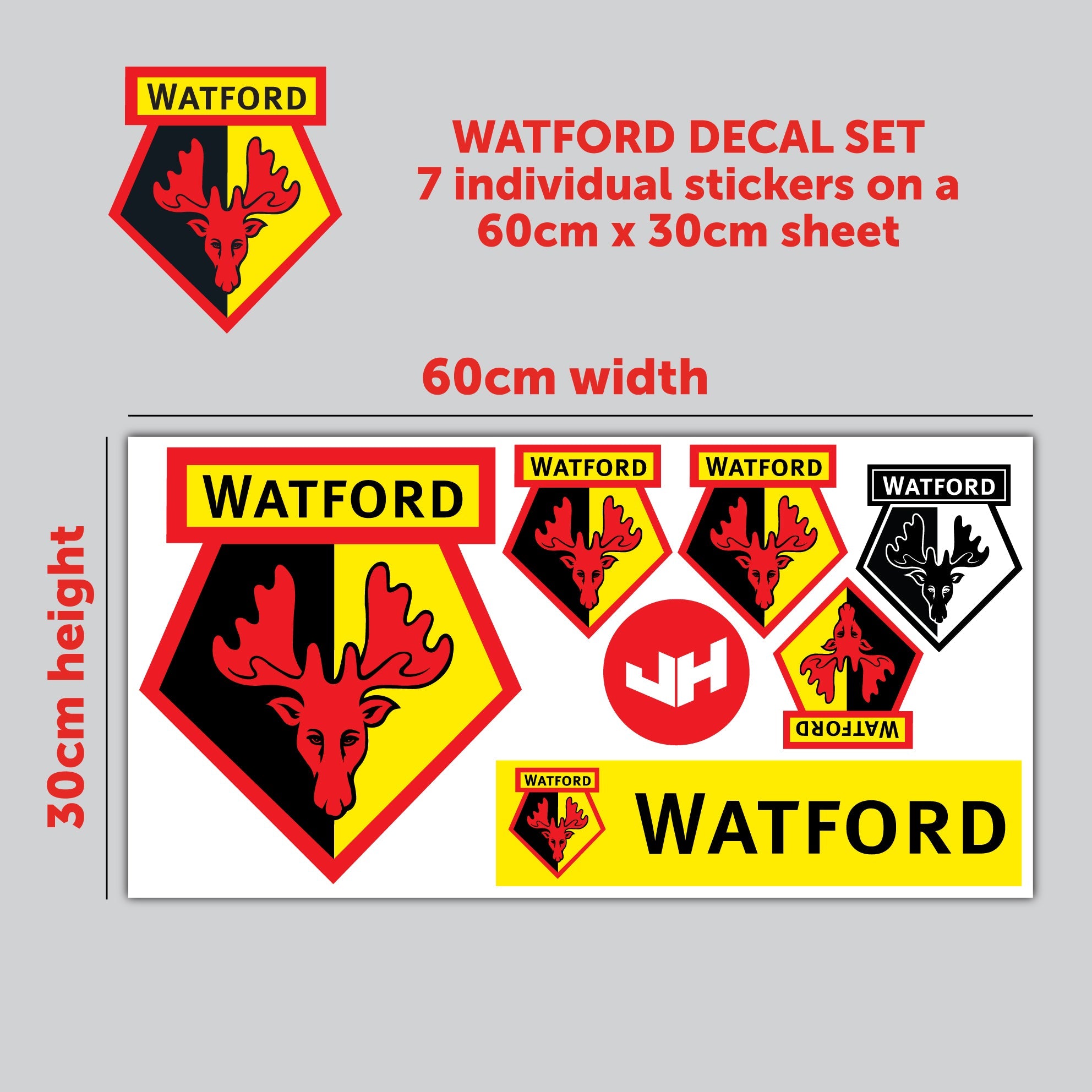 Watford Football Club - Decal Sticker Set