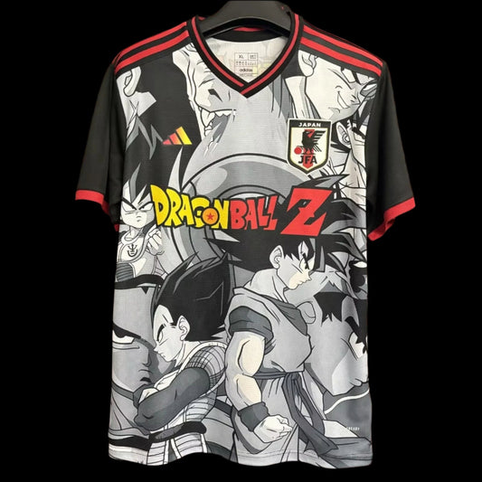 Japan Dragon Ball Z Special Edition Shirt 24/25 front view, showcasing Dragon Ball Z anime artwork combined with Japan's football crest