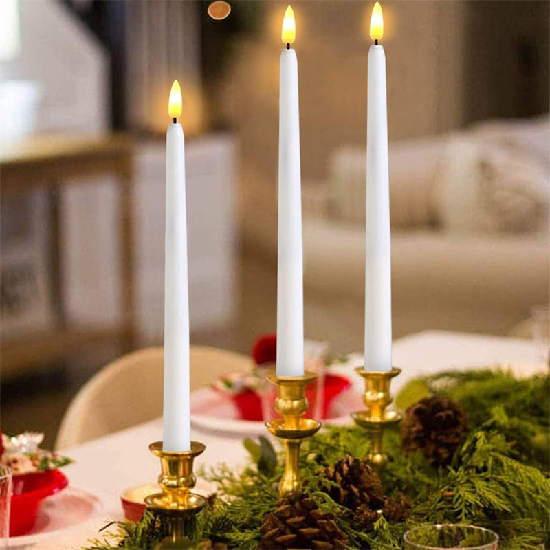 LED Candle Lights Tall Plastic Taper Decor
