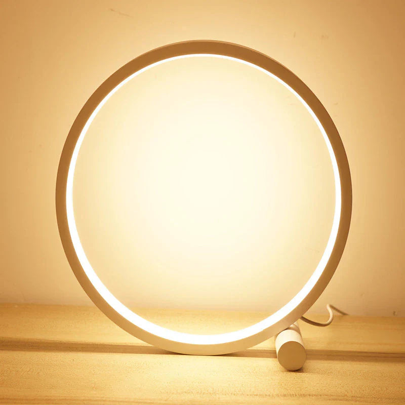 LED Table Lamp Ring Dimmable Bedside Light