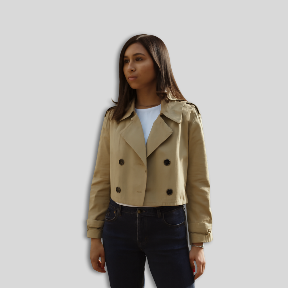 Women’s Chic Trench Coat - Stylish Double-Breasted Outerwear