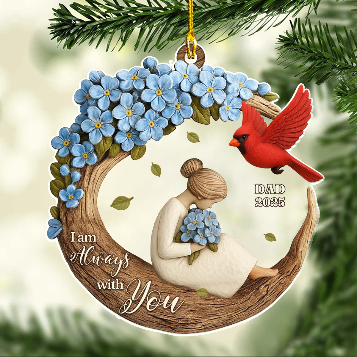 Always Beside You Version 2 - Personalized Custom Acrylic Ornament