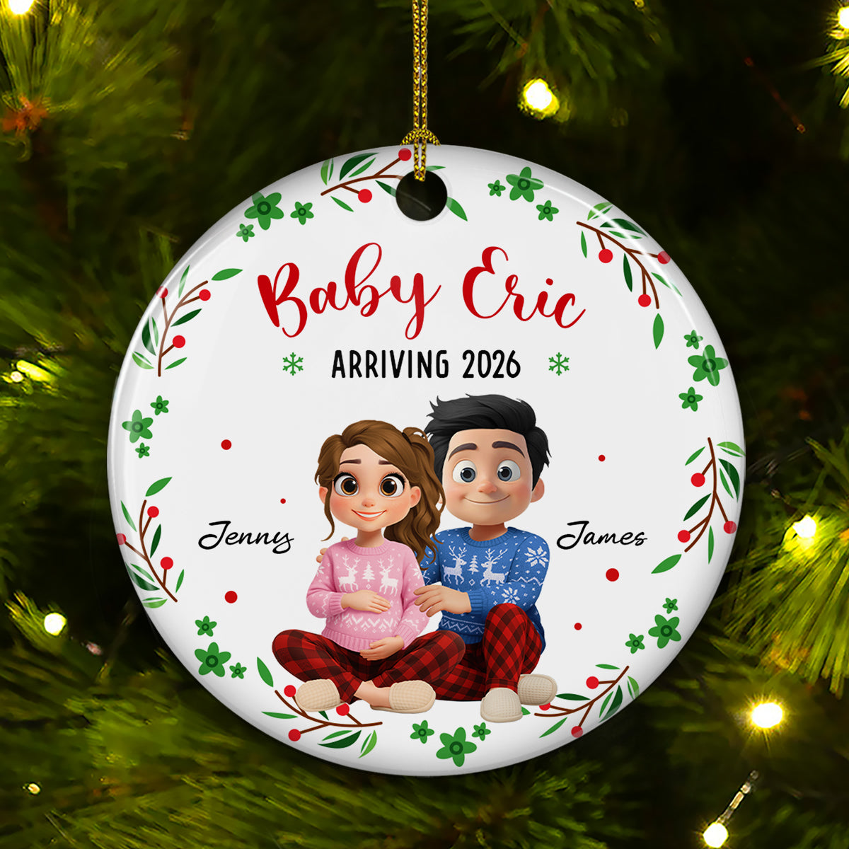 Arrive To This World - Personalized Custom Ceramic Ornament