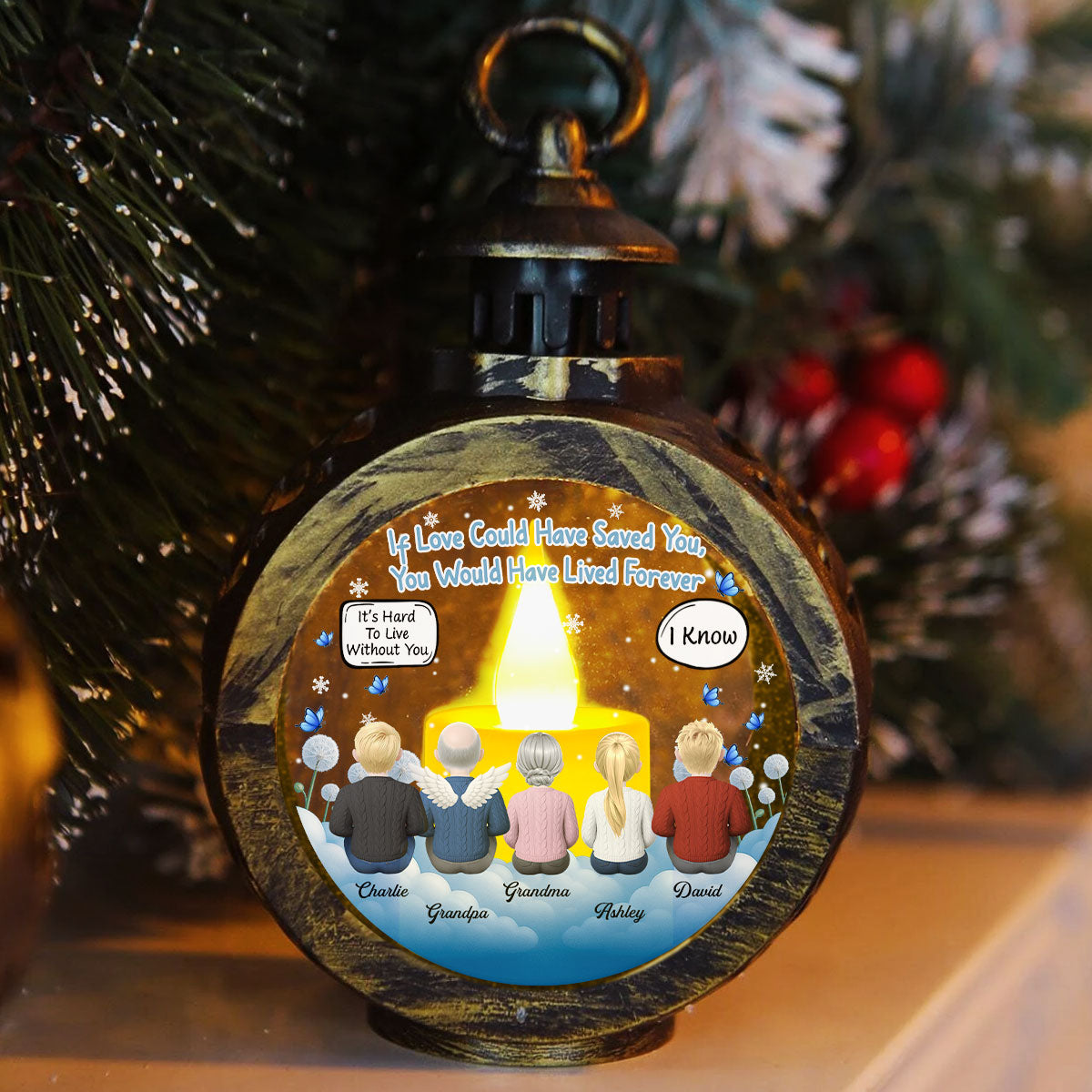 Always Shine In My Heart - Personalized Custom Christmas Lantern