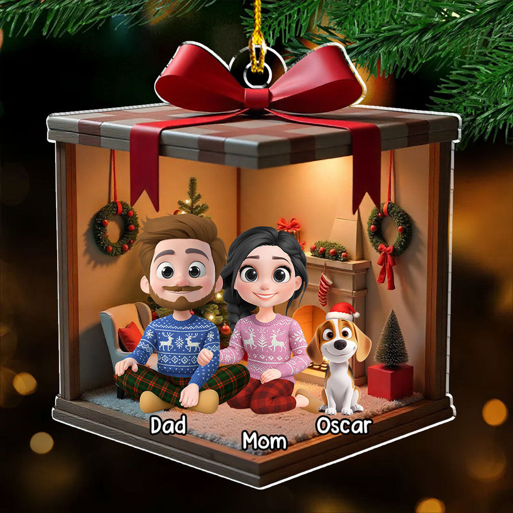 2025 Christmas With Us - Personalized Custom Acrylic Ornament
