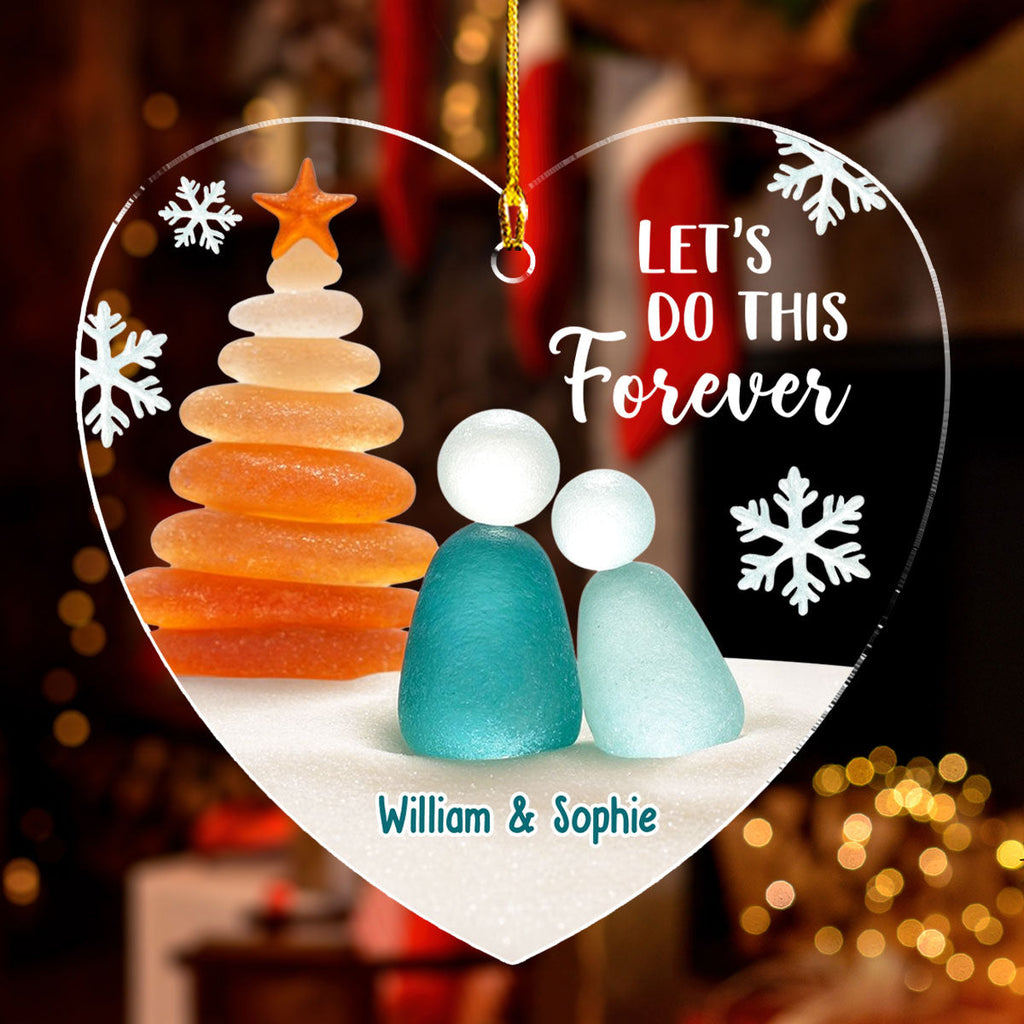 A Filled Heart With You - Personalized Custom 3D Effect Acrylic Ornament