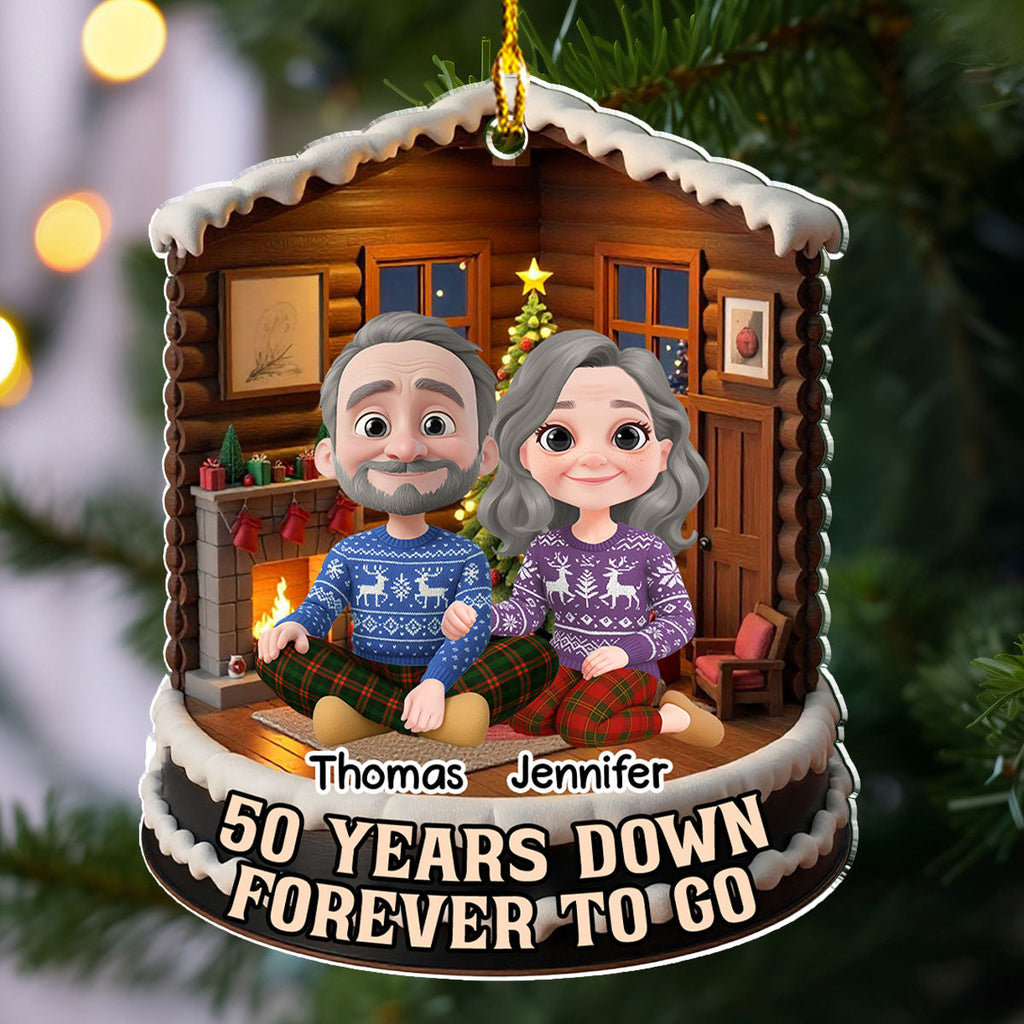 50 Years Down Forever To Go - Personalized Custom Acrylic Ornament