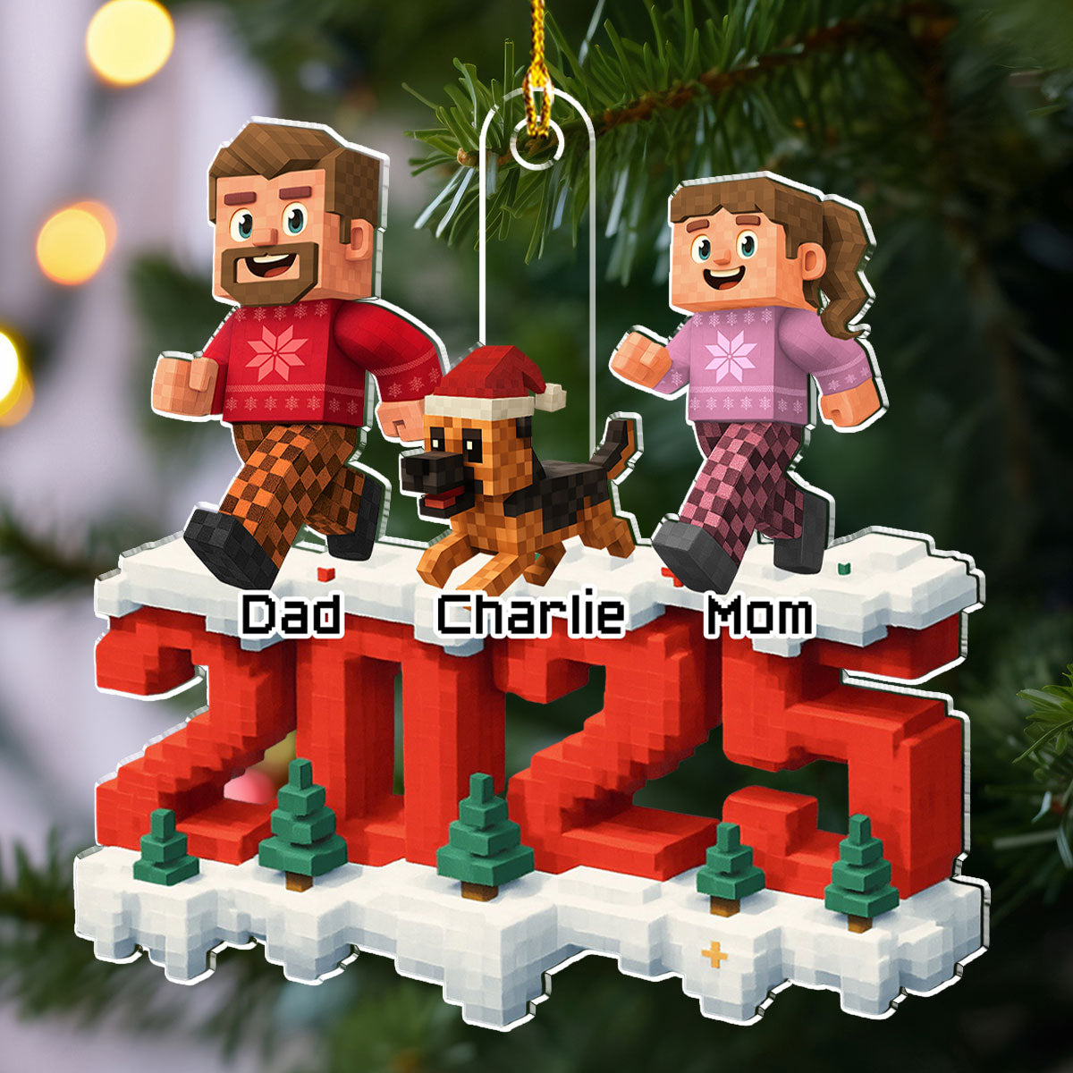 All Of Us This Year - Personalized Custom 3D Effect Acrylic Ornament