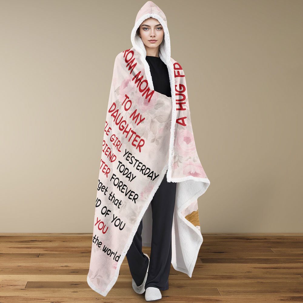 A Hug From Mom - Personalized Custom Hooded Blanket
