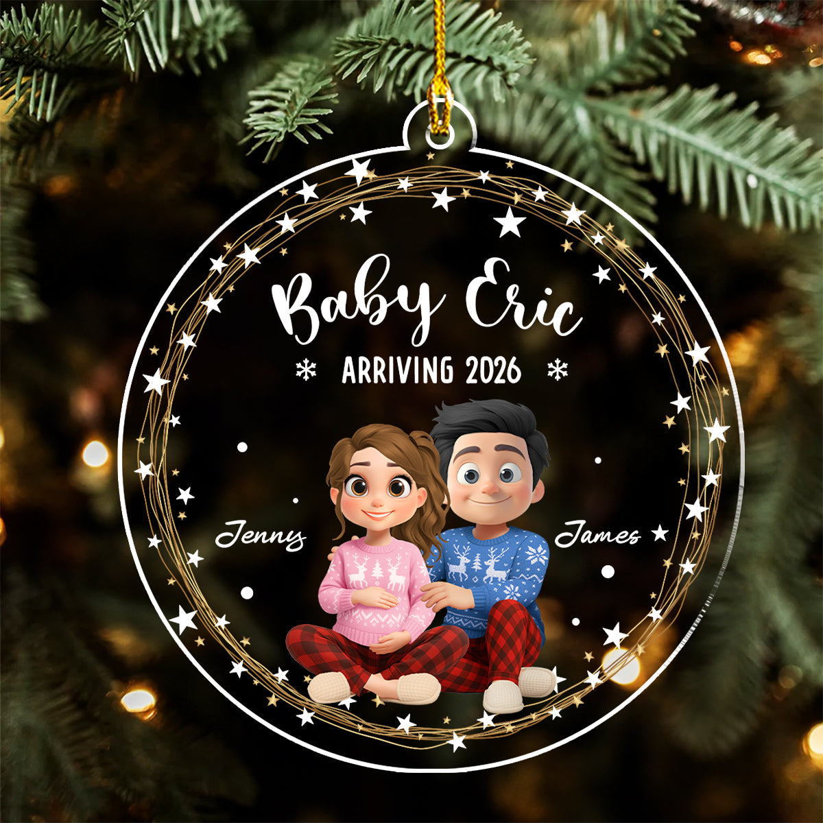 Arrive To This World - Personalized Custom Acrylic Ornament