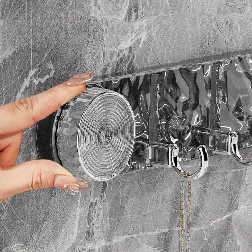 Wall Hooks Transparent Suction Cup Organiser Rack