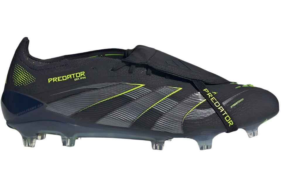 adidas Predator Elite Firm Ground Soccer Cleats (Black/Lucid Lemon)