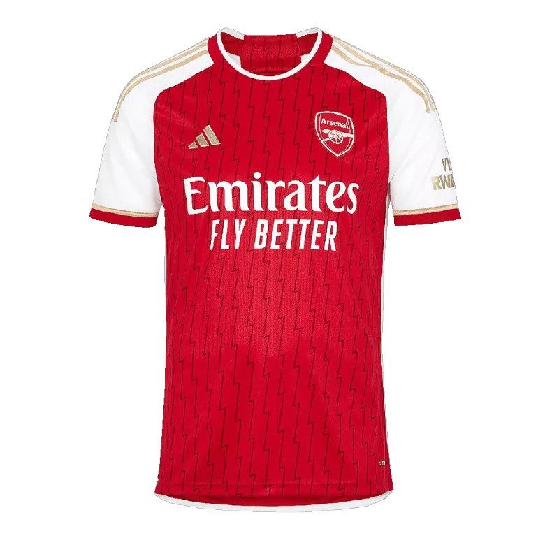 Arsenal Home Jersey 2023/24 – Front View showcasing the club’s classic red and white design.