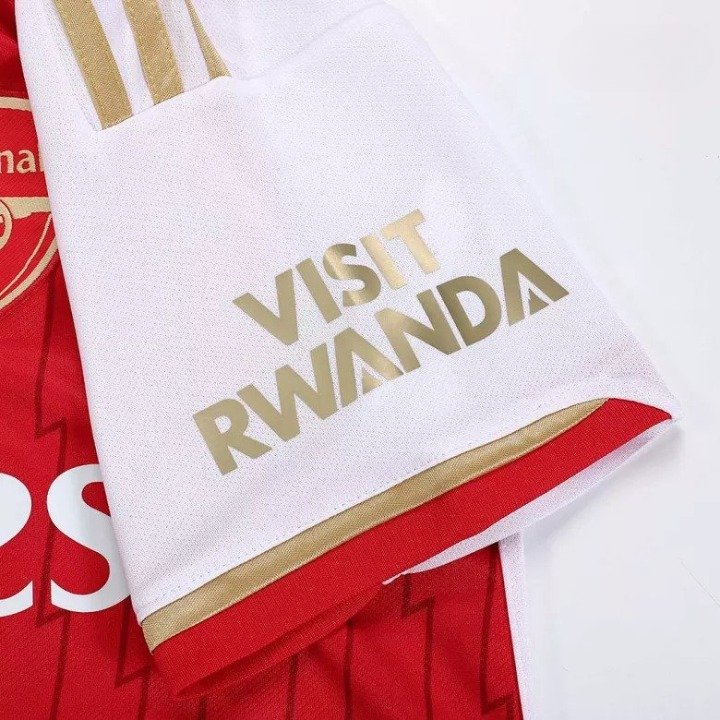 Arsenal Home Shirt 2023/24 – Sleeve Detail featuring the signature white sleeves and accents