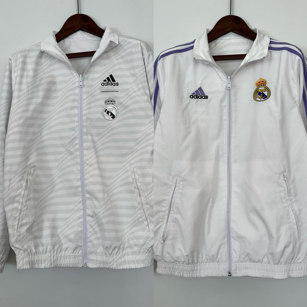 Coupe-vent réversible Real Madrid 23/24 – Veste double face (S–XXL)